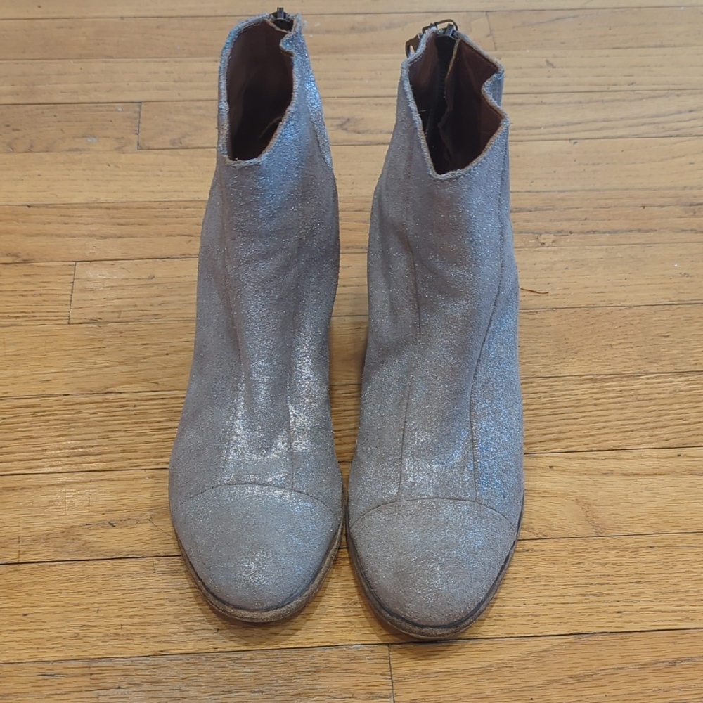 Silver Ankle Boots